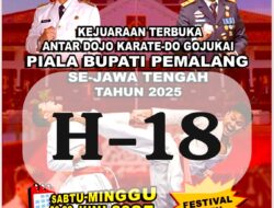 Gojukai Pemalang Gelar Kejuaraan Karate Piala Bupati 2025