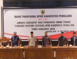Wabup Nurkholes Hadiri Rapat Paripurna DPRD Kabupaten Pemalang Bahas Raperda APBD 2026