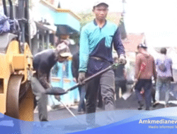 BREZZNA Kembali Dipercaya Kerjakan Proyek Pengaspalan Jalan di Desa Wanarata, Kecamatan Bantarbolang