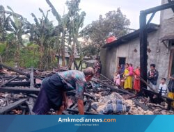 Ditinggal Pemilik, Rumah dan Kandang di Longkeyang Ludes Dilalap Api