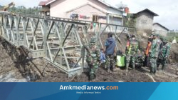 Solusi Cepat, TNI Bangun Jembatan Darurat Bailey di Desa Penakir, Pemalang