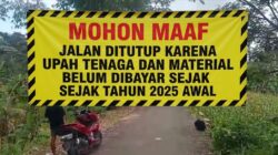 Penyegelan Jalan di Desa Kwasen Diduga Terkait Perselisihan Pembayaran Proyek