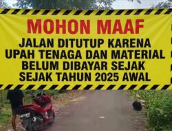 Penyegelan Jalan di Desa Kwasen Diduga Terkait Perselisihan Pembayaran Proyek