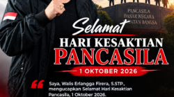 Walis Erlangga Firera S.STP: Hari Kesaktian Pancasila Jadi Momentum Perkuat Persatuan